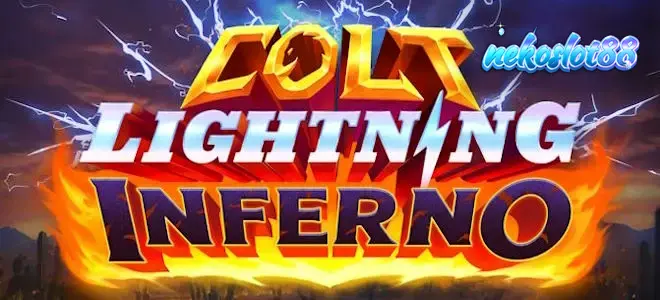 Tampilan visual slot Colt Lightning Inferno dengan elemen api dan petir
